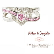 COOPSERBIL Mortilo Love Heart Twisted Band Rings For Women Platinum Plated Over Sterling Silver Wedding Band For Womem Promise Rings For Her Silver Rings For Women(Rings)