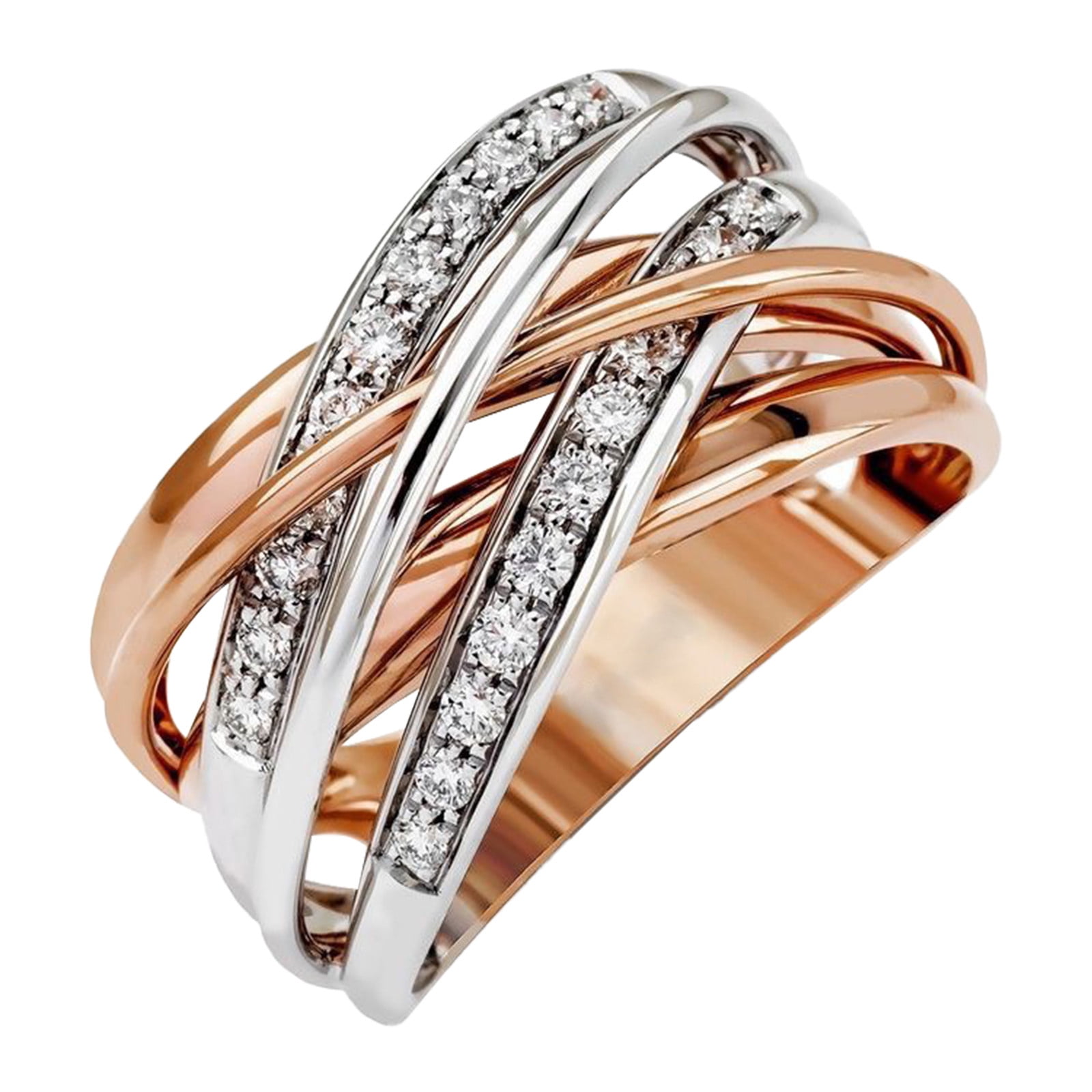Classic Italian 14K Rose Gold Oval White Sapphire Diamond Engagement Ring  R195-14KRGDNWS | Caravaggio Jewelry