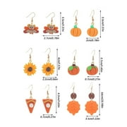 COOPSERBIL Mortilo Jewelry For Women Thanksgiving Fall Earrings Pumpkin Pie Candy Dangle Earrings Earrings For Women Girls Creative Sweet Thanksgiving Decorations Pumpkin Turkey Christmas Gift