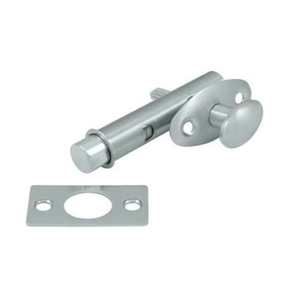 Mortise Bolt, Satin Chrome - Solid Brass