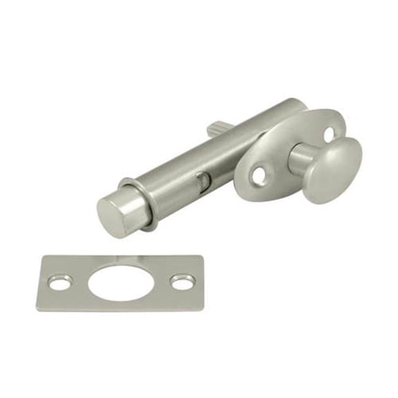 Mortise Bolt, Satin Nickel - Solid Brass