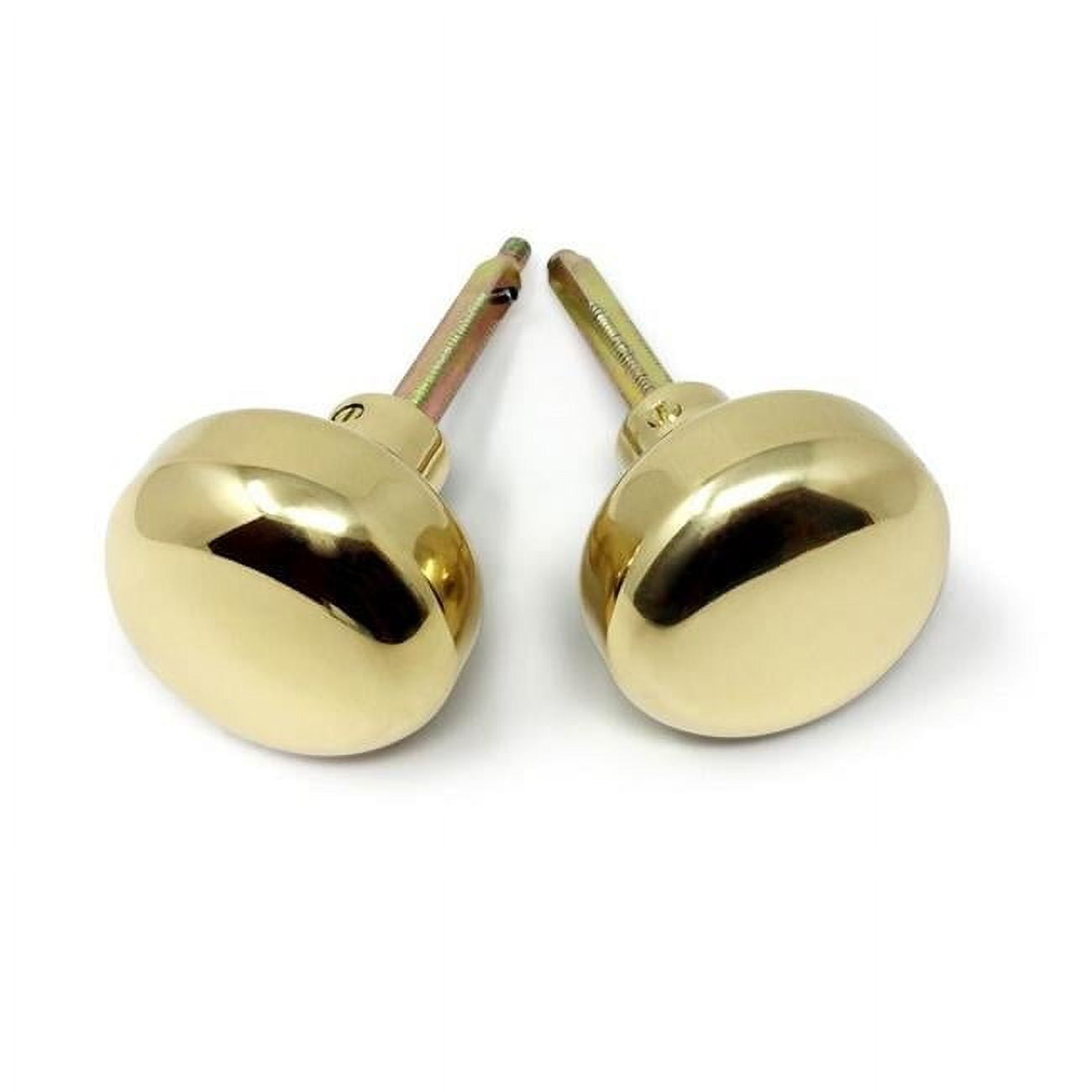 Mortise Lock Door Knob Set with Split Spindle - Polished Brass US3
