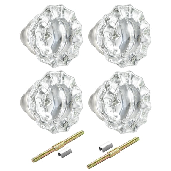 Mortise Lock Door Knobs Replacement Set Brushed Nickel 2 Pack Interior Use