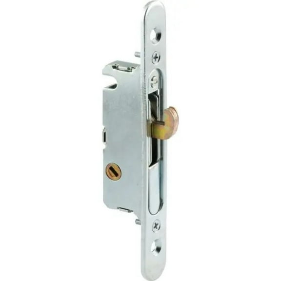 Mortise Lock E 2164 Adjustable Spring-Loaded Hook Latch Round Face for Sliding Patio Doors 3-11/16 in.