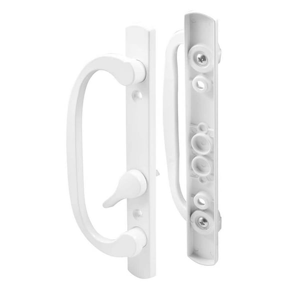 Mortise Style Sliding Patio Door Handle Set - Replace Old or Damaged Door Handles Quickly and Easily White Diecast Non-Keyed Fits 3-15/16 Hole Spacing (1 Set)