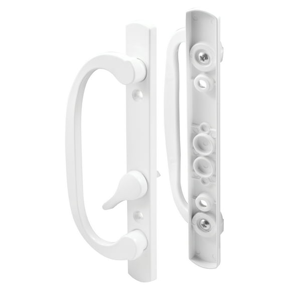 C 1280 | Mortise Style Sliding Patio Door Handle Set - Replace Old or Damaged Door Handles Quickly and Easily – White Diecast, Non-Keyed, Fits 3-15/16 In. Hole Spacing (1 Set)