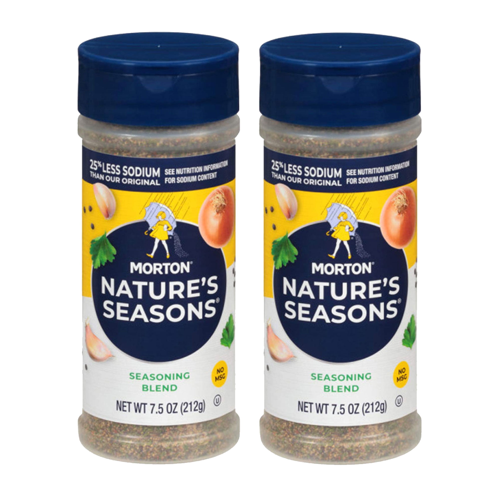 Morton 25% Less Sodium Nature's Seasons Seasoning Blend, 7.5 Ounce ...