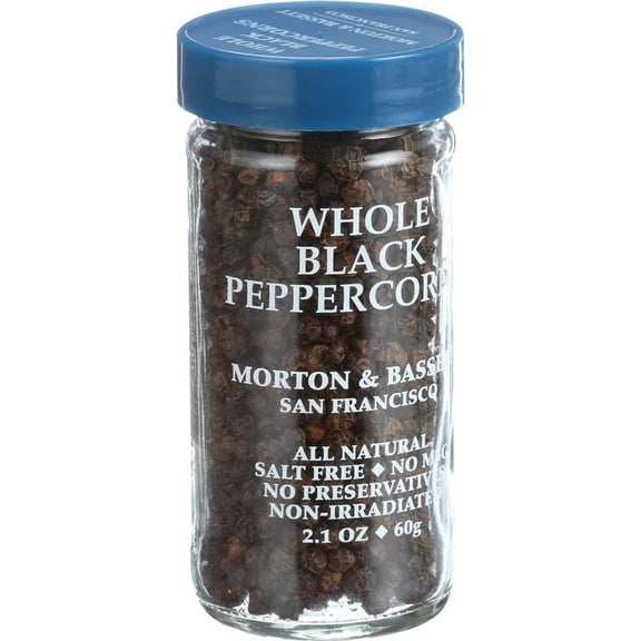 Morton & Basset - Whole Black Peppercorn - 2.1 Oz, Case of 3