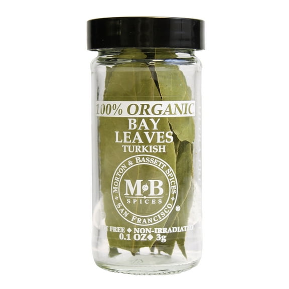 Morton & Bassett Organic Bay Leaves Turkish, 0.1 oz – Single Herb