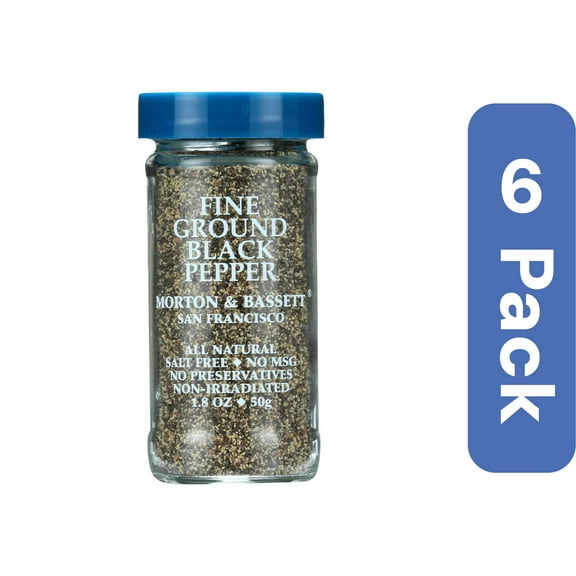 Morton & Bassett Black Pepper Ground Fine 2 oz (Pack Of 6)