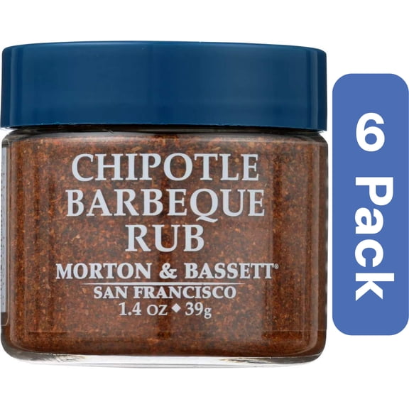 Morton & Bassett Chipotle BBQ Rub Seasoning 1.4 oz (Pack Of 6)