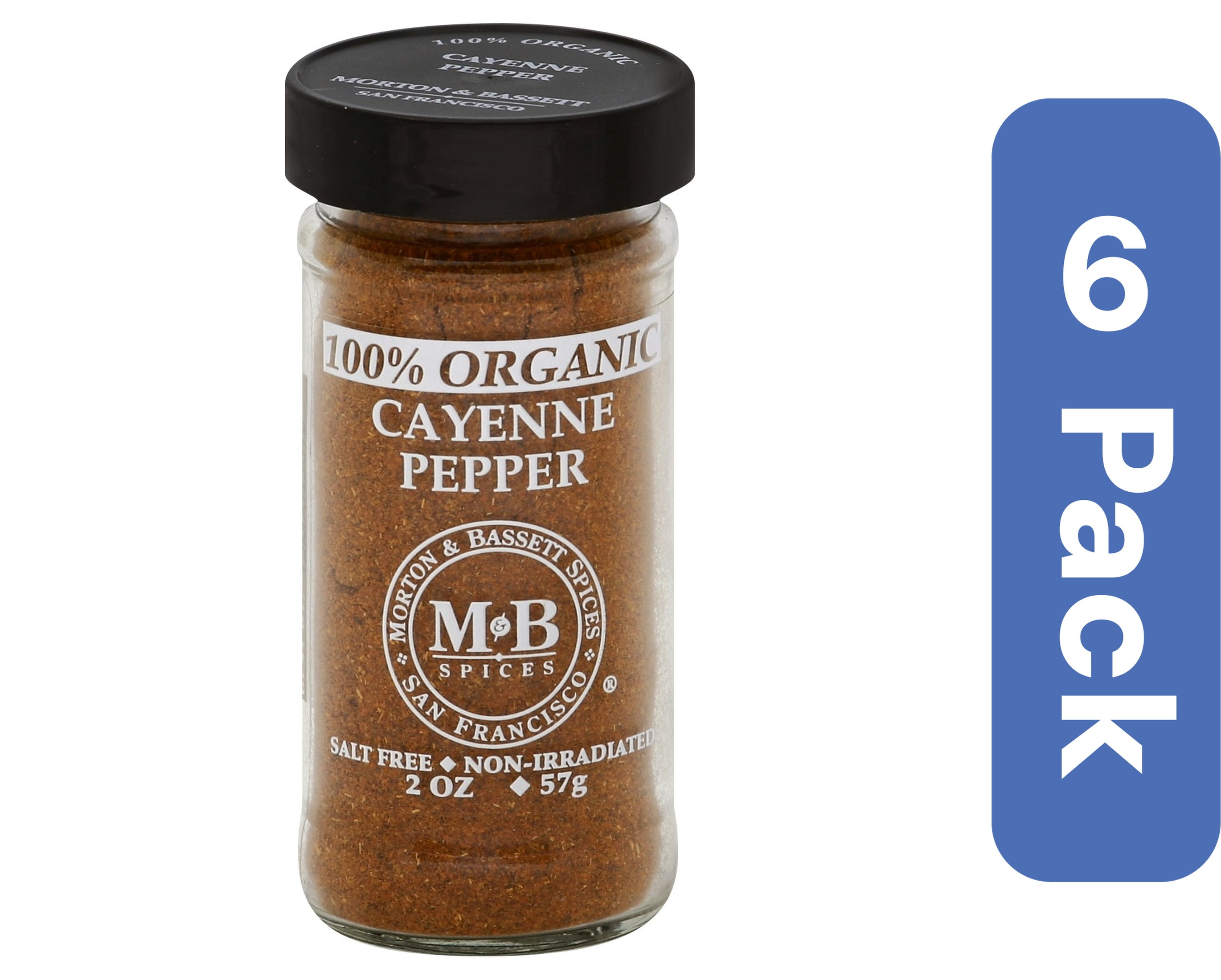 Morton & Bassett Organic Cayenne Pepper 2 oz (Pack Of 6)