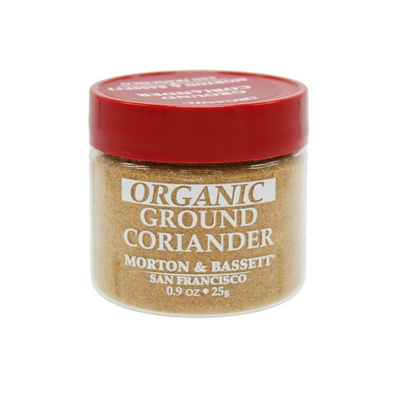 Morton & Bassett Organic Ground Coriander, 0.9 oz – Single Spice