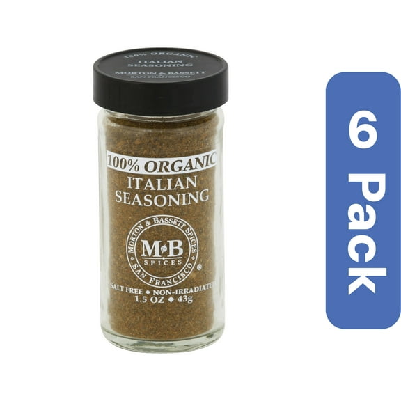 Morton & Bassett Organic Italian Seasoning 1.5 oz (Pack Of 6)