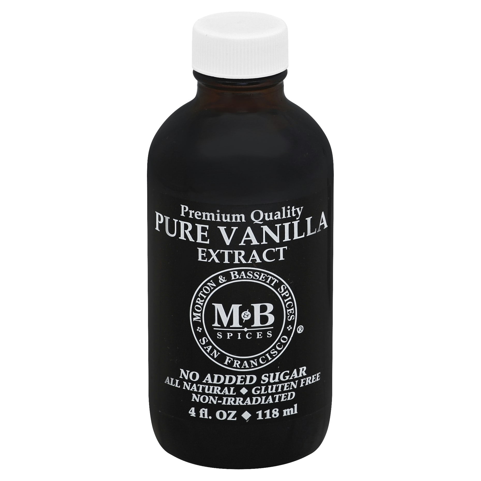 Morton & Bassett Pure Vanilla Extract Sugar-Free 4 oz (Pack Of 3)