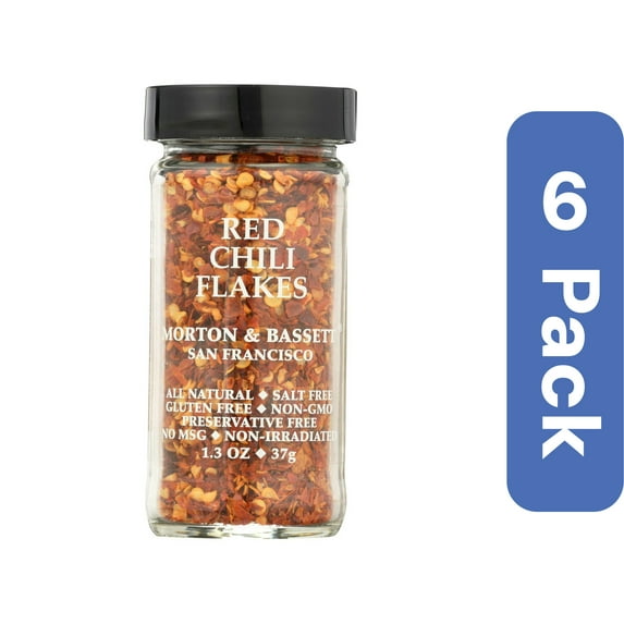 Morton & Bassett Red Chili Flakes 1.3 oz (Pack of 6)