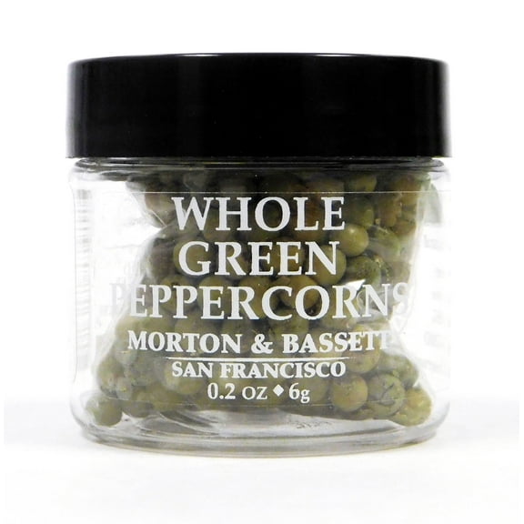 Morton & Bassett Whole Green Peppercorns, 0.2 oz Single Spice