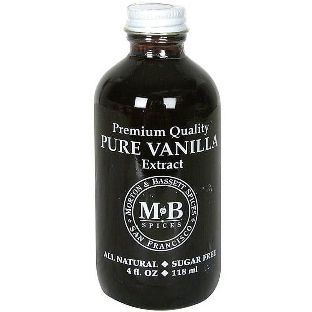 Morton & Bassett Spices Pure Vanilla Extract, 4 oz (Pack of 3)
