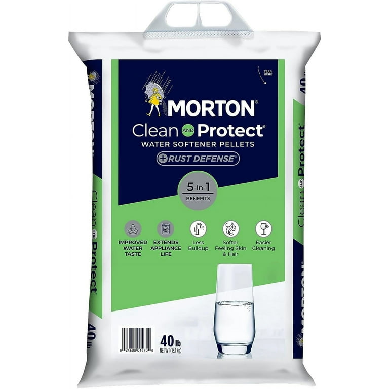 Morton® Clean and Protect® Plus Rust Defense® Water Softener Salt Pellets, 40 lb. Bag Morton® Clean and Protect® Plus Rust Defense® Water Softener Salt Pellets, 40 lb. Bag