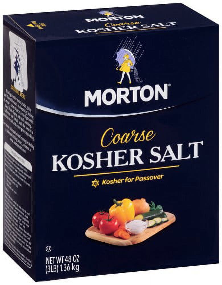 Morton Coarse Kosher Salt, 48 Oz (Pack of 8)