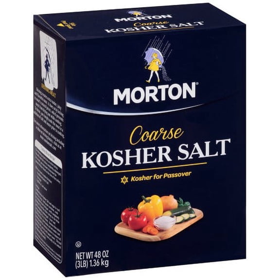 Morton Coarse Kosher Salt, 48 Oz (Pack of 8)