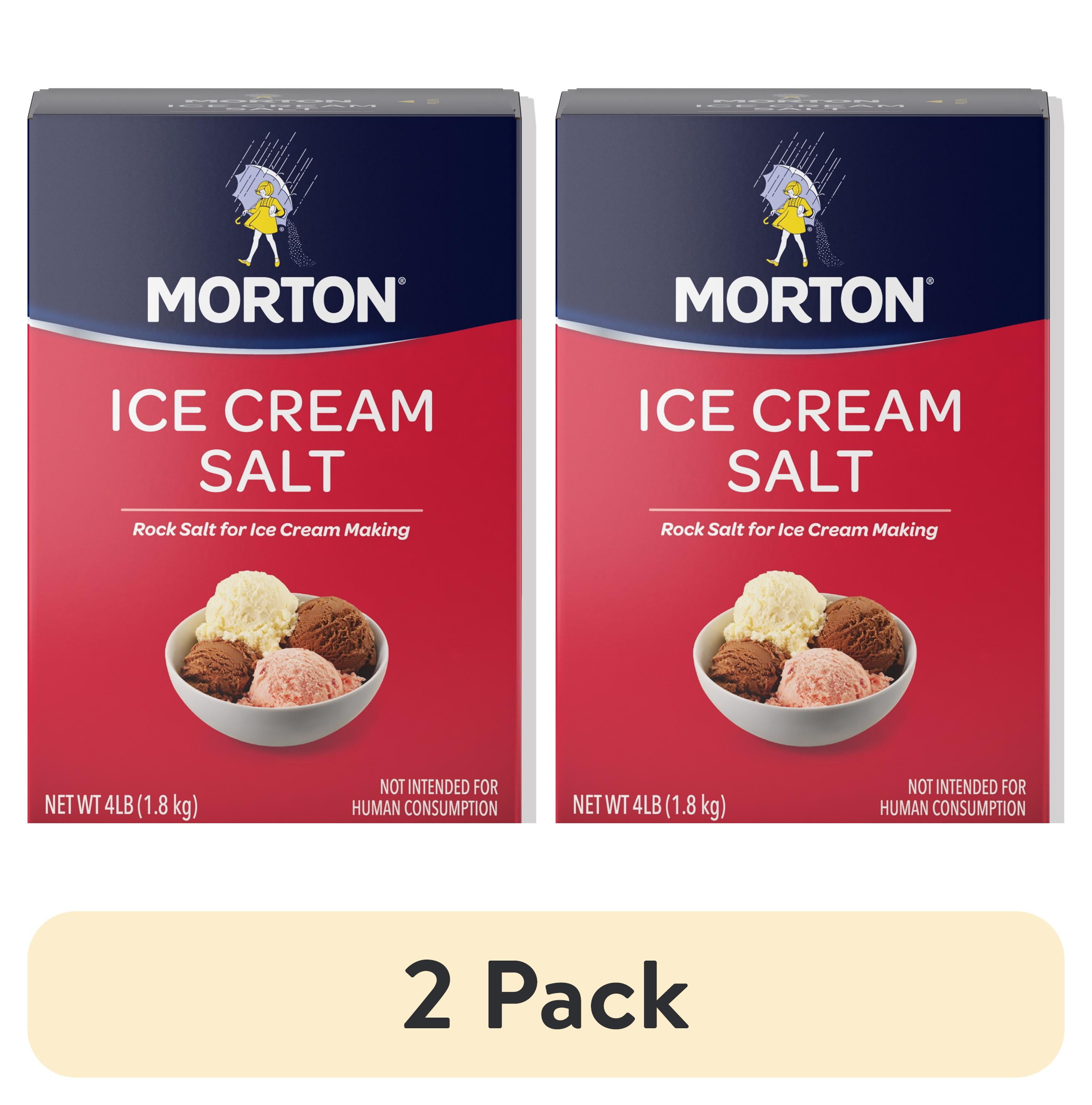 (2 pack) Morton Ice Cream Salt, Rock Salt for Ice Cream Making, 4 LB
