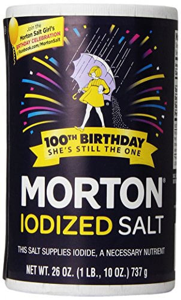 Morton Iodized Salt, 26 oz (Pack of 4)