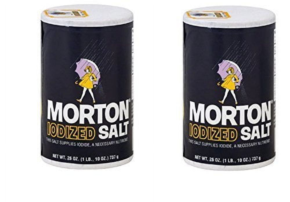 Morton Iodized Salt, NutrientRich, Made in USA, Pack of 2