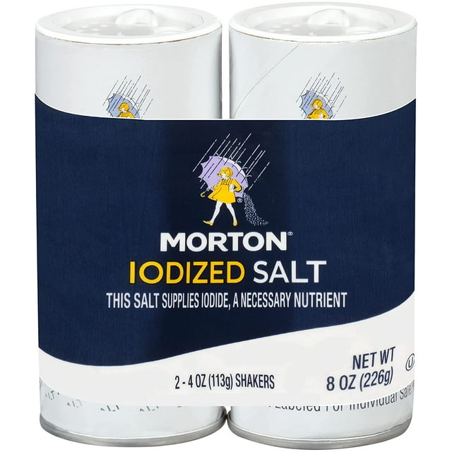 Morton Iodized Salt Shakers - 2 CT 8 Ounce (Pack of 2)