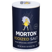 Morton Iodized Salt, Table Salt, 26 Oz