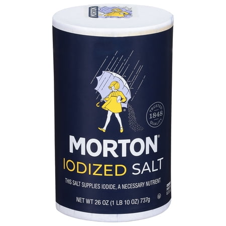 Morton Iodized Salt, Table Salt, 26 Oz