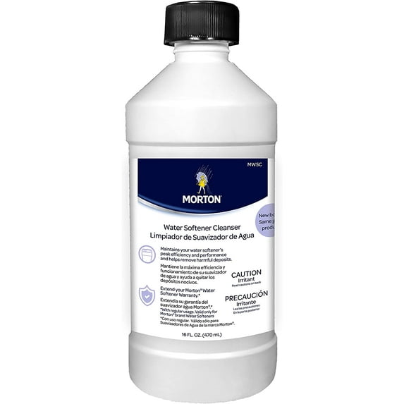 Morton MWSC Universal Water Softener Cleanser, Off-White, 16 Fl Oz