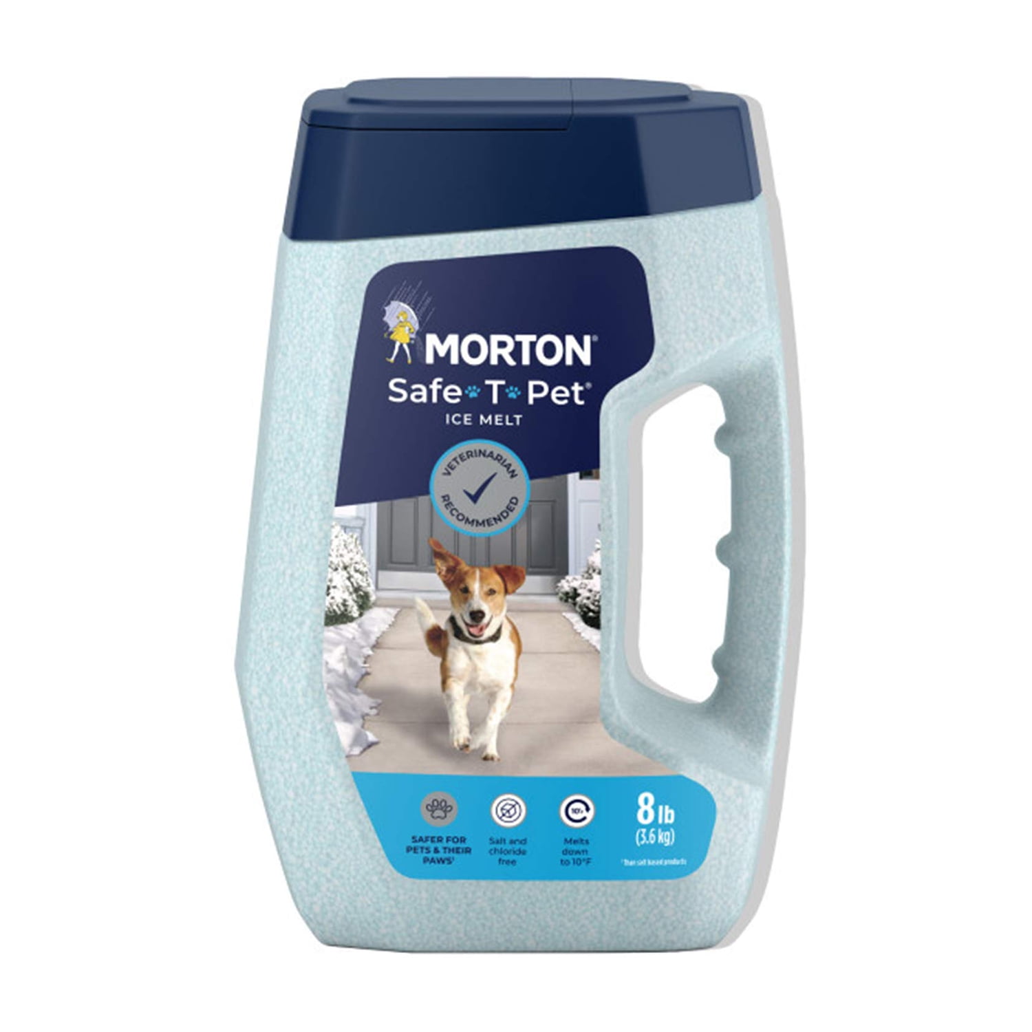 Morton Safe-T-Pet Salt and Chloride Free Snow and Ice Melt, 8 Pound Jug