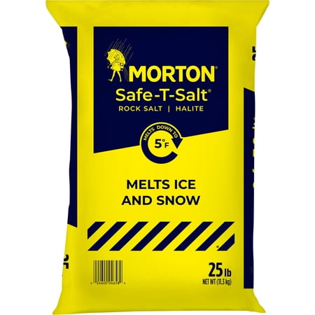 Morton® Safe-T-Salt®, Rock Salt Ice Melt (25 lb. Bag)