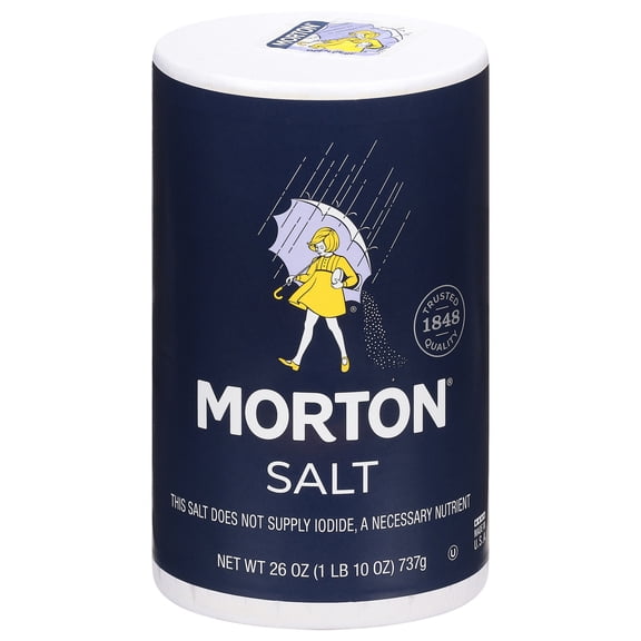 Morton Plain Salt, Non Iodized Salt, 26 oz