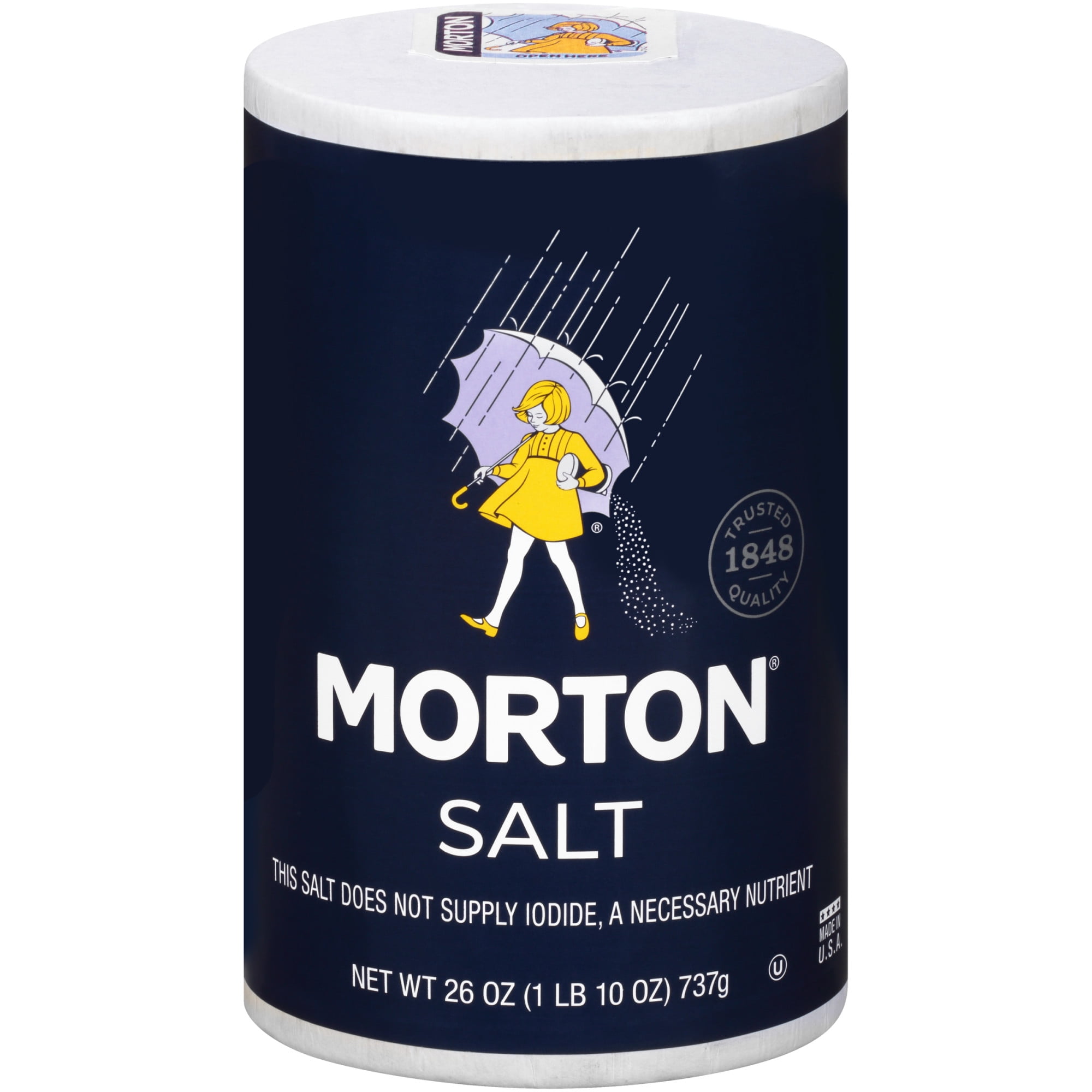 Morton Non Iodized Table Salt 26 OZ Canister Perfect for Cooking Morton Non Iodized Table Salt 26 OZ Canister Perfect for Cooking