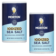 thumbnail image 1 of Morton Salt All-Purpose Iodized Sea Salt – Textured Sea Salt for Cooking & Baking, 26 Ounce - Pack of 2, 1 of 10