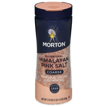 Morton All-Natural Course Himalayan Pink Salt – for Grilling, Seasoning and more, 17.6 oz