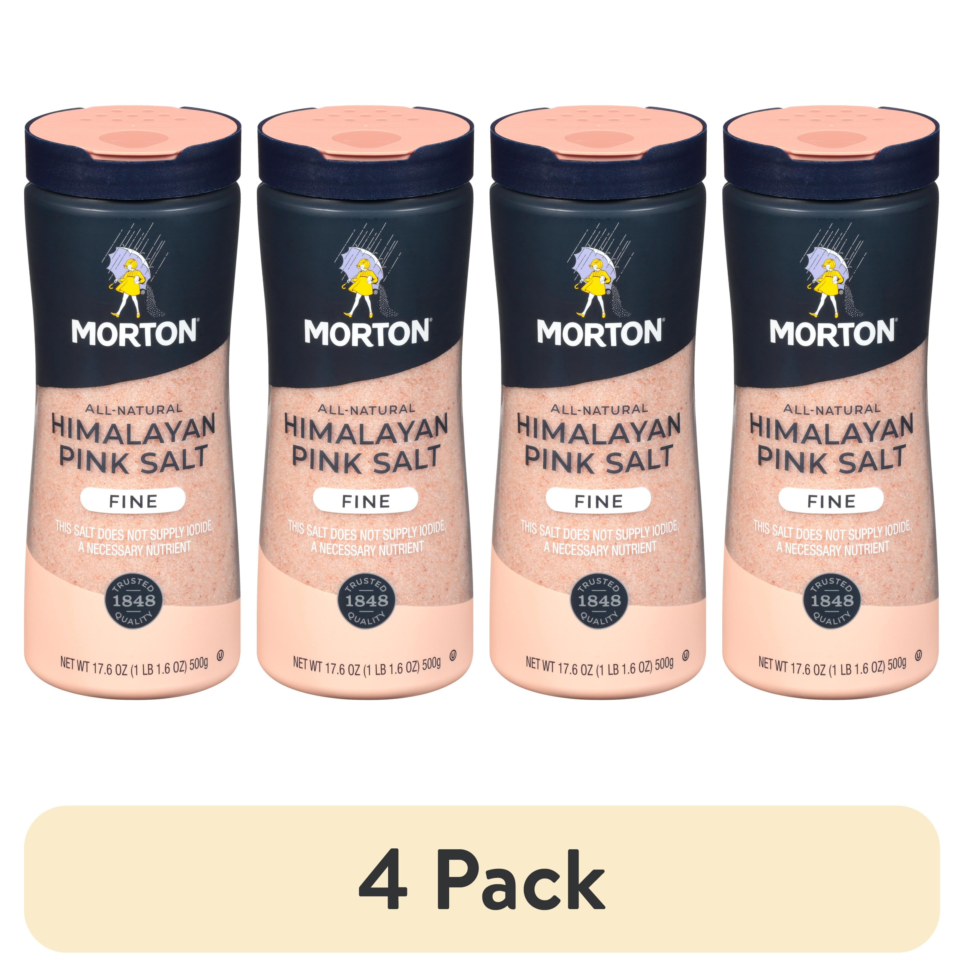 (4 pack) Morton Salt Himalayan Pink Salt, Fine for Baking, Blending