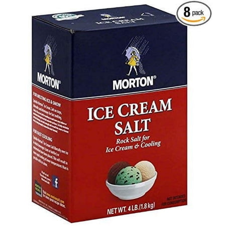 Morton Salt Ice Cream Salt, 8 Boxes, Ice-Melting Product