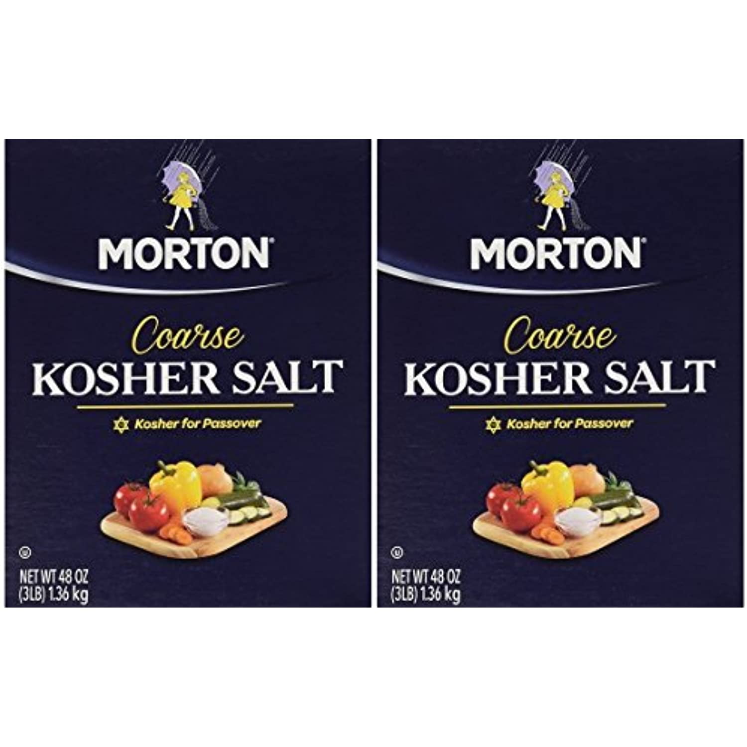 Morton Salt Kosher Salt, 3 lbs, Pack of 2