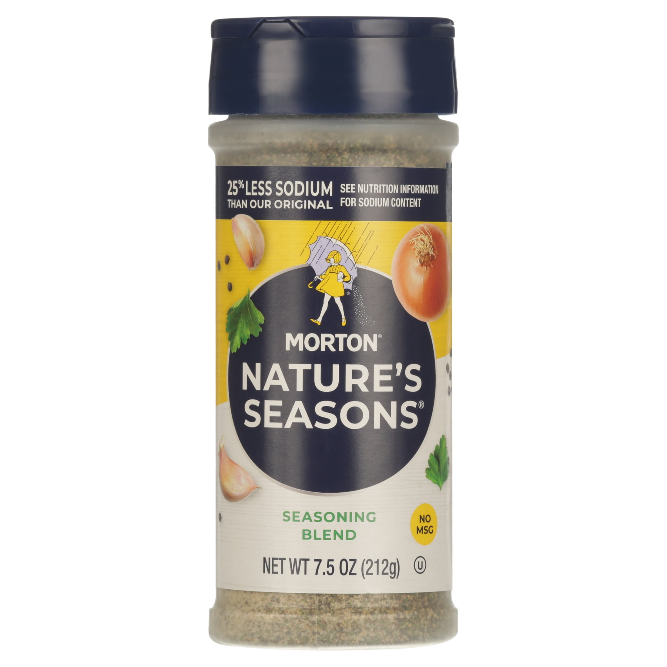 Morton's. Nature's Seasons, Seasoning Blend, No MSG & 25% Less Sodium,  7.5oz Bottle (Pack of 3)