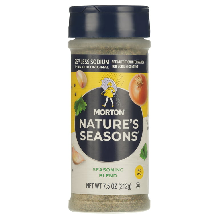 Morton Nature's Seasons Seasoning Blend - Savory Blend of Spices for  Lighter Fare, 7.5 OZ Canister
