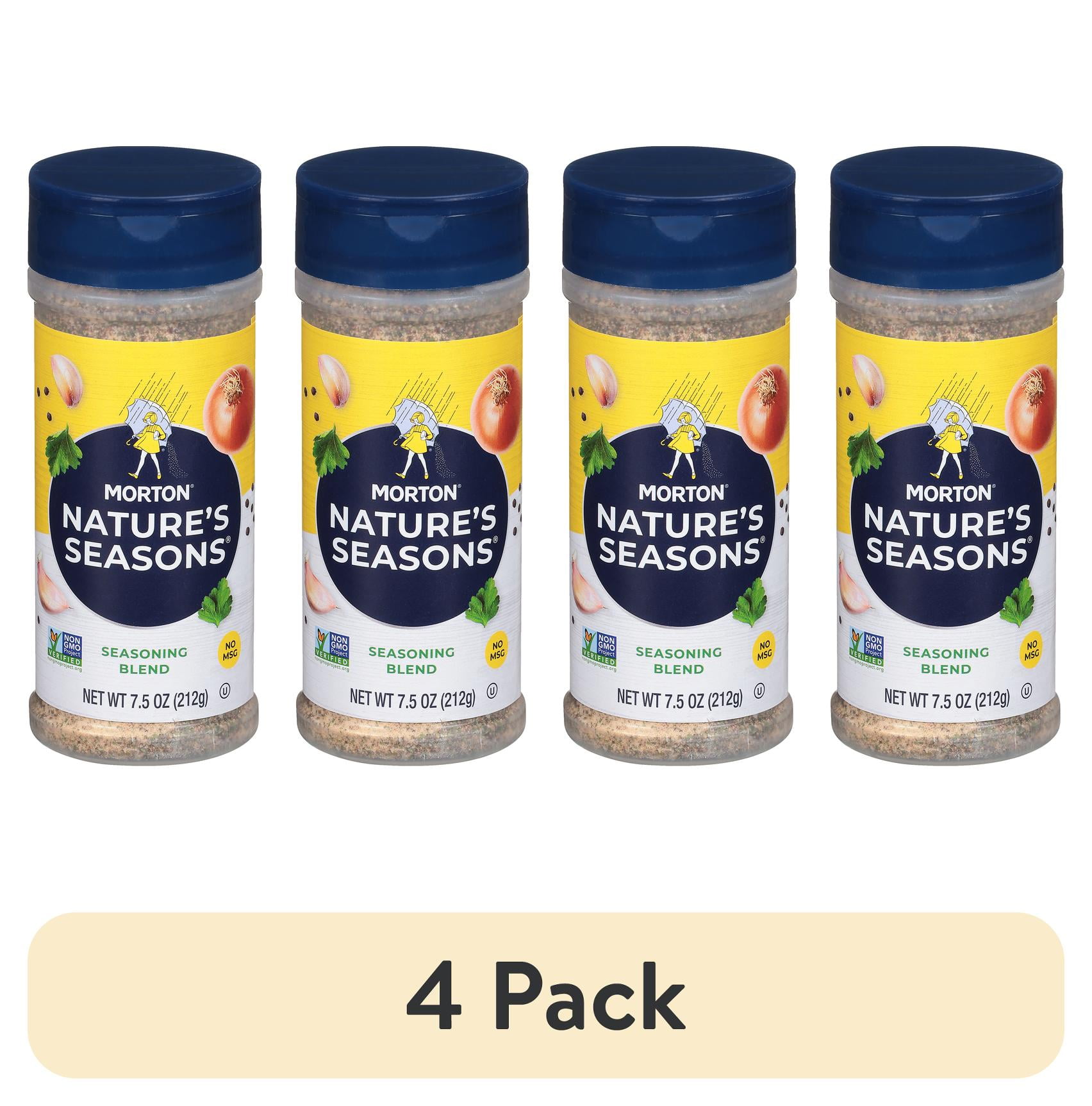 (4 pack) Morton Salt Nature's Seasons Seasoning Blend - Savory, 7.5 oz  Canister