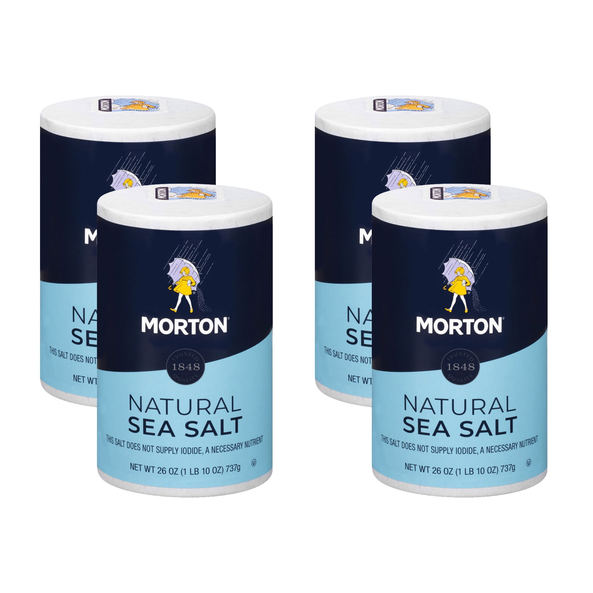 Morton Salt Sea Salt, Natural All-Purpose, 26 Ounce (Pack of 4)