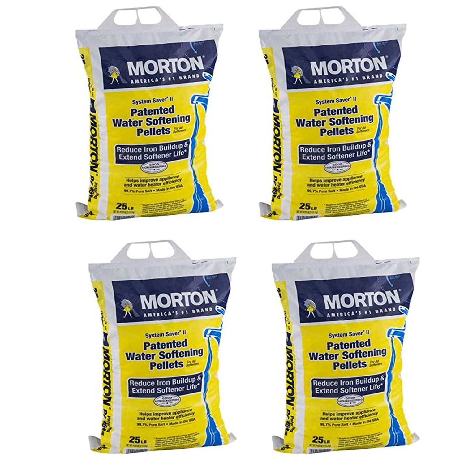 Morton Salt System Saver II Reduce Iron Water Softener Pellets, 25