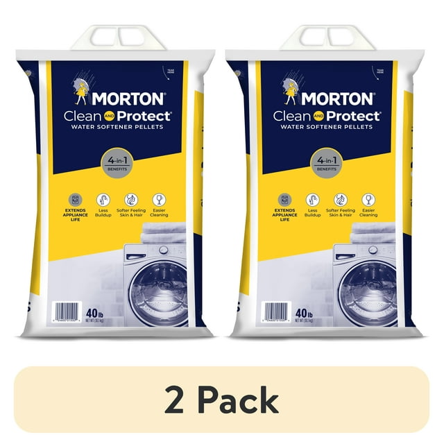 (2 pack) Morton® Clean and Protect® Water Softener Salt Pellets, 40 lb