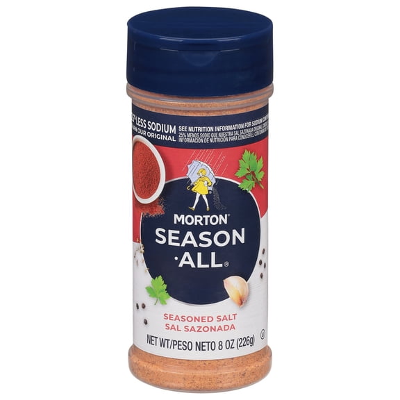 Morton Season-All Less Sodium Seasoned Salt - 8 oz (Packaging May Vary)