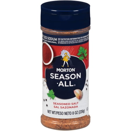 Morton Season-All Seasoned Salt, Less Sodium, 8 Ounce (Pack Of 12)