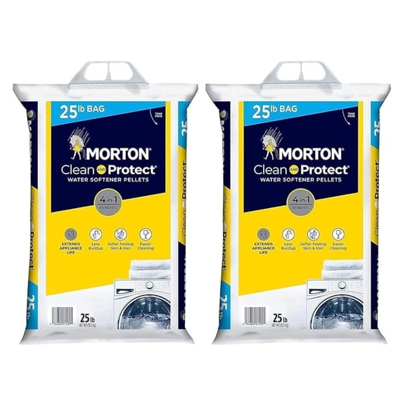 Morton Water softener salt - Two 25 pound bags